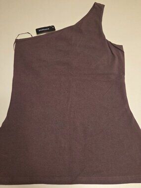 Express Brown Over Shoulder Top